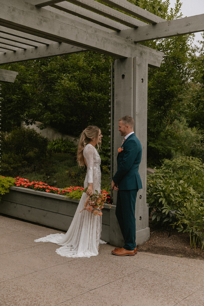 A vibrant wedding at The Denver Botanic Gardens by Gracie Wilson Photography on digital and film.